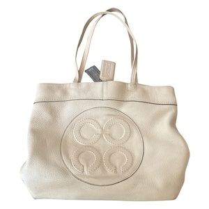 Coach Julia Op Art Perry Leather Tote